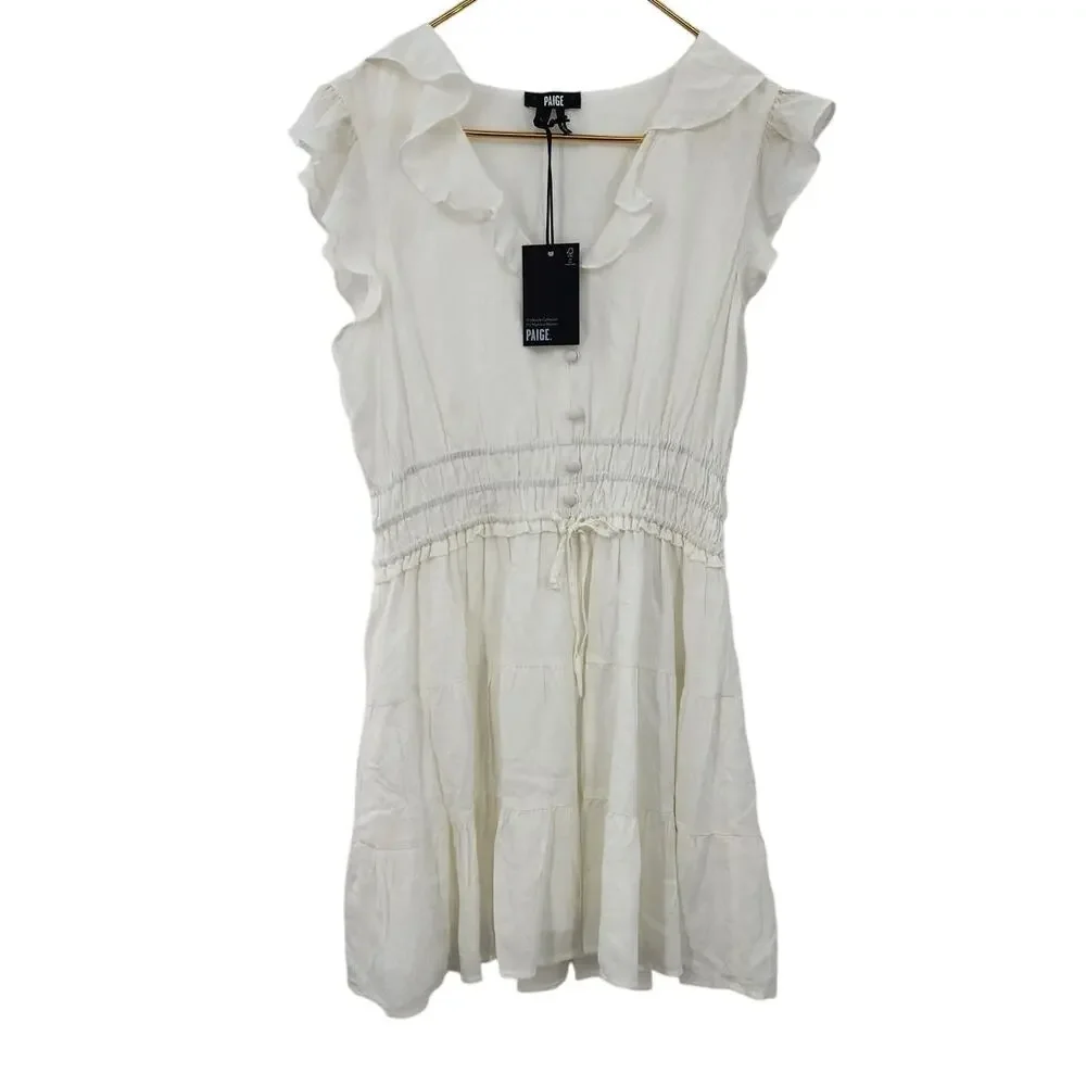 New NWT Revolve Paige Paradis Mini Dress White Size Medium‎